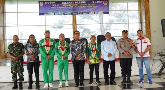Pjs Bupati Toba Sambut Atlet Peraih Medali PON XXI Aceh-Sumut 2024