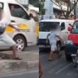 Emak-emak di Medan Mengamuk dan Lempar Angkot Pakai Paving Block