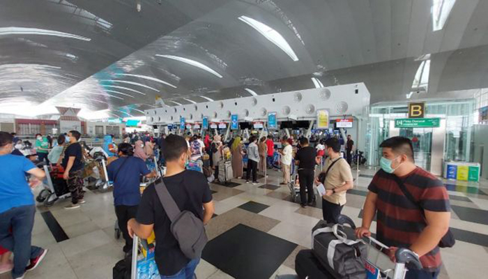 Suasana di Bandara Kualanamu, Deli Serdang pasca larangan mudik berakhir, Selasa 18 Mei 2021. [Ist]