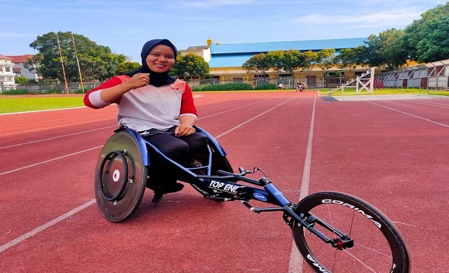 Evi Yunita Pohan atlit Difabel asal Kota Binjai yang berhasil meraih medali perak di ajang Paralimpik 2021 Papua