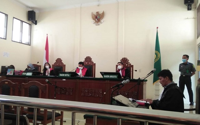 Sidang Tuntutan terhadap Herawaty yang digelar di Pengadilan Negeri Stabat, Jumat (21/1/2022) sore.