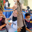 Kades Tiga Juhar Pantau Vaksinasi Pelajar di SMP Holly Kid
