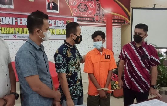 Polres Pelabuhan Belawan resmi menetapkan MM alias Mustakum sebagai tersangka kasus Bajing Loncat