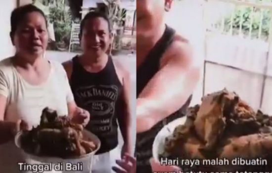 Momen toleransi antar tetangga. (Tiktok/@jakarta.keras)